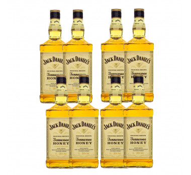 Kit 8 Whisky Jack Daniel'S Honey Original 375ml Uísque