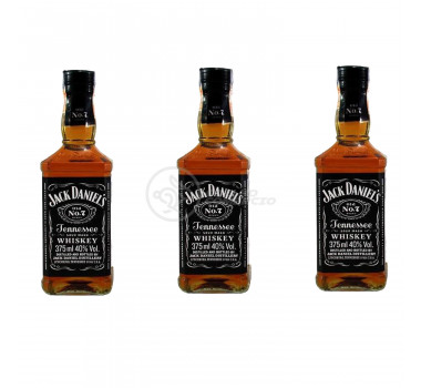 Kit 3 Whisky Jack Daniel'S Old No.1 Original 375ml Uísque Padrinhos Casamento