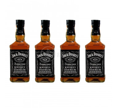 Kit 4 Whisky Jack Daniel'S Old No.1 Original 375ml Uísque